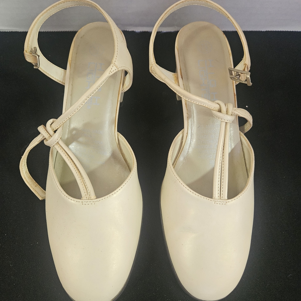 Chic Cream Strappy Women's Heels